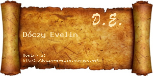 Dóczy Evelin névjegykártya