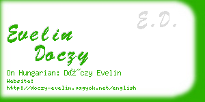 evelin doczy business card